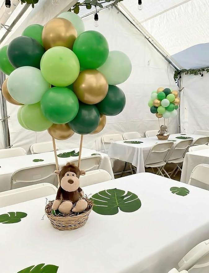 Green and Gold Balloons, 60Pcs 12Inch Different Shades Green Balloon