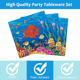 96 Pcs Ocean Under the Sea Plates and Napkins Party Supplies Ocean