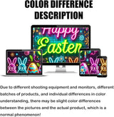 Easter Banner Polyester 43x70.86 Inches Large Easter Banner for Neon