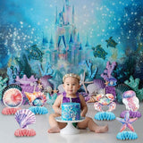 Mermaid Party Decorations TONGQI 12 Pcs Ocean Theme Table Decoration