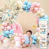 Gender Reveal Decorations Party Set 176pcs Pink and Blue Balloons