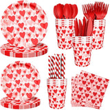 192pcs Valentine's Day Party Decorations Lovely Heart Valentines Day