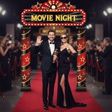 3 Pcs Movie Night Porch Sign Banner Movie Theme Party Decorations