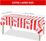 Irenare 6 Pieces Popcorn Tablecloth Decorations Plastic Popcorn Table