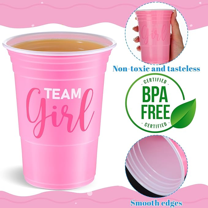 30 Pcs Gender Reveal Plastic Blue Pink Cups Gender Reveal Cups