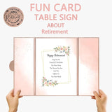 Retirement Rose Gold Guest Book Alternative Decorations for Women