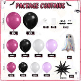 120 Pcs Halloween Balloon Arch Paready Ghost Star Foil Balloon Black