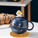 Yalucky Kawaii Astronaut Cup Space Embossed Planet Mug, Cute Ceramic