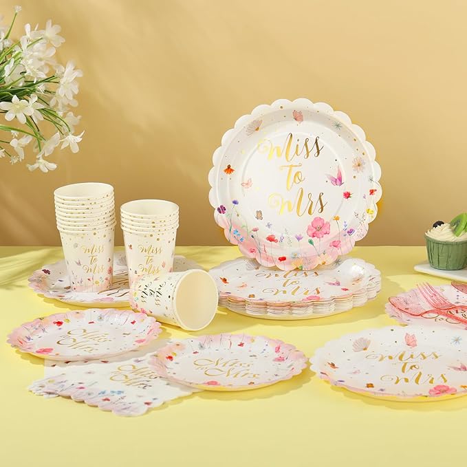 Wildflower Bridal Shower Decorations Bridal Shower Plates and