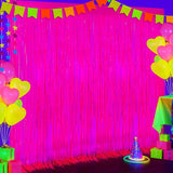 2 Pack Glow in The Dark Party Streamers, Neon Party Decorations Fluore