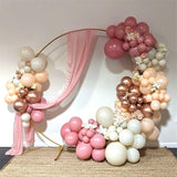 Dusty Pink and Rose Gold Balloons 12In Retro Blush Pink Beige White