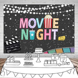 Cinema Movie Night Backdrop Popcorn Movie Party Birthday Party