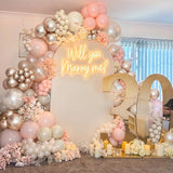 HILAVO Pink and Gold Balloons 12 Inch Pastel Light Baby Pink Double
