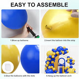 YMSZ Blue and Yellow Balloons Arch Kit, 134pcs Royal Blue and Yellow