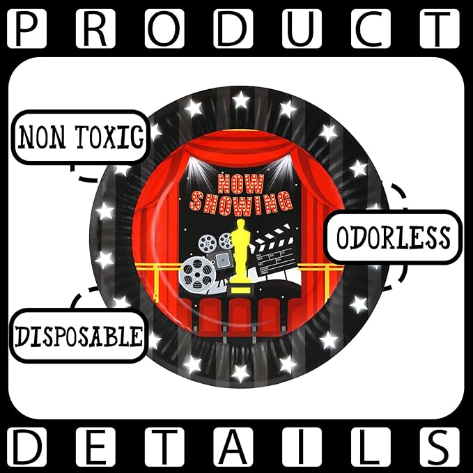 Movie Night Birthday Party Decorations Movie Night Party Napkins and