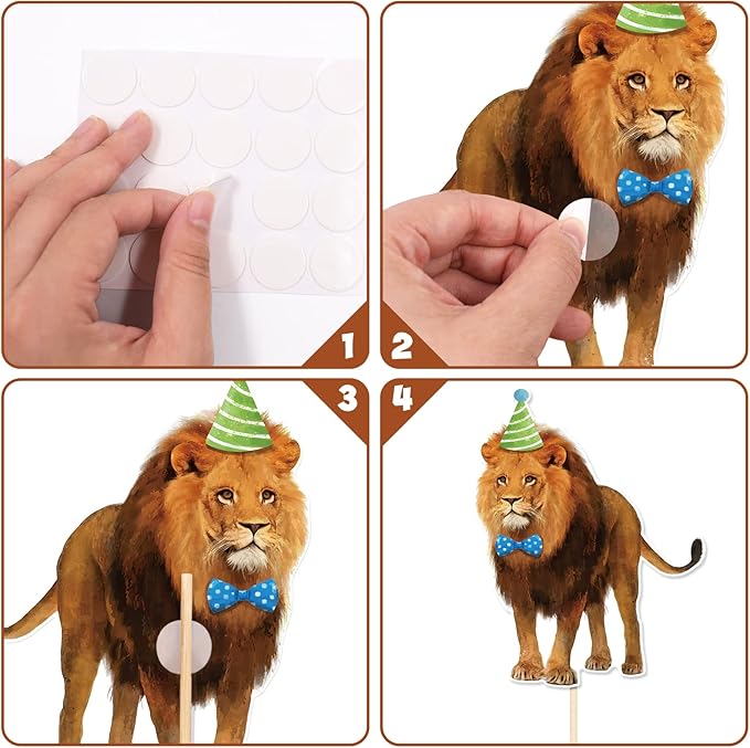 Safari Animals Party Decorations Jungle Animal Centerpiece Sticks
