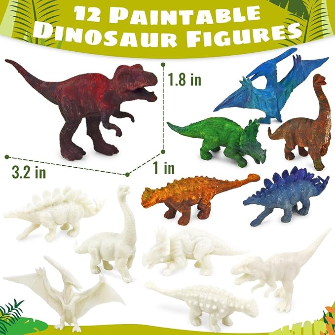 Dinosaur Toys for Kids 3 5 DIY Painting Art Crafts Includes 12 Dino