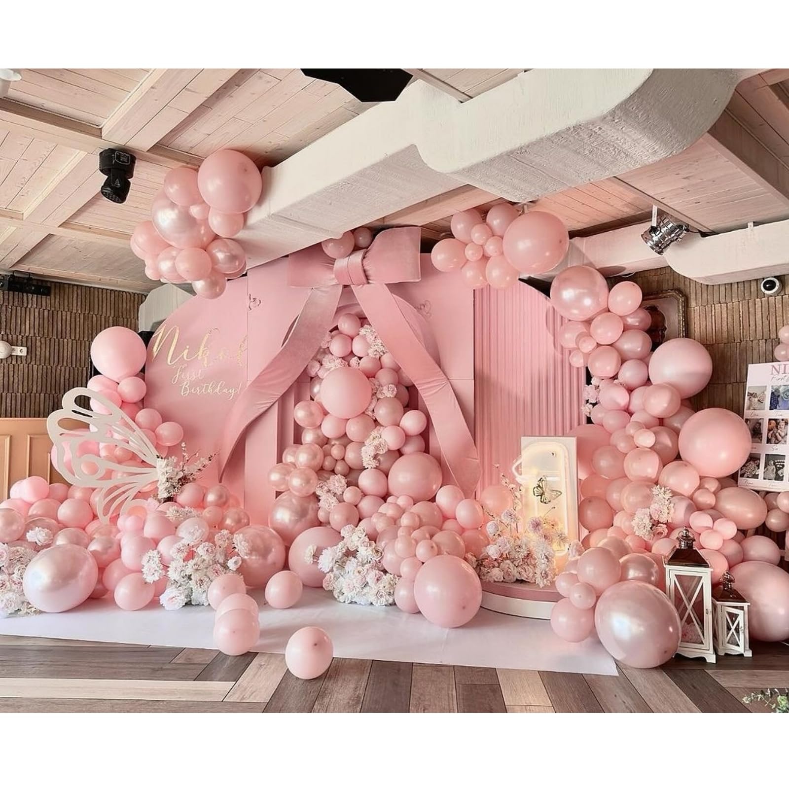 Pearl Pink Double-Stuffed Balloons - 5/12/18 Inch Light Pink Balloon