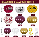 Graduation Decorations Class of 2026 - Maroon and Gold Graduation