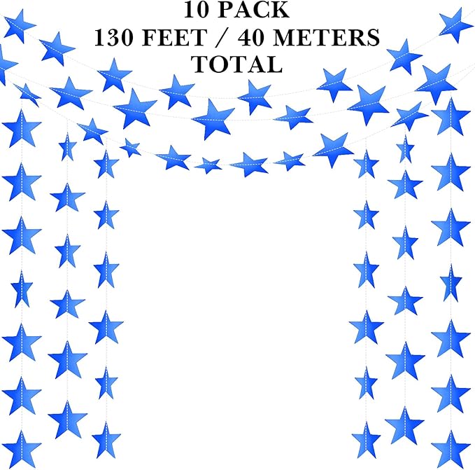 Patelai Glitter Star Garland Banner 2026 Graduation Decor 130 Feet #26