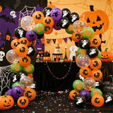 Halloween Party Balloons Decorations 65PCS 12 Inch Black Orange