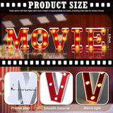 Movie Night Decorations 6.3 Movie Light up Letters Sign Decor