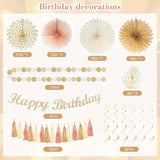 Boho Birthday Decorations Happy Birthday Banner Tassel Garland Peach