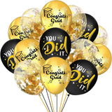 Graduation Decorations Class of 2025 Black Gold Themed Congrats Grad