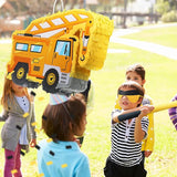 Construction Truck Piñata with Blindfold Bat and Confetti