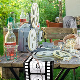 Breling 12 x 72 Inch Movie Night Table Runner Movie Theme Party