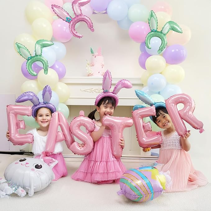Easter balloon garland kit arch 139pcs with Easter egg chicken daisy