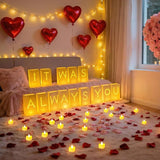 Valentines Day Decorations It was Always You Light Up Letters