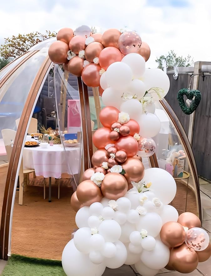 Rose Gold Balloon Garland Arch Kit 18/12/10/5 In Multi Size Metallic