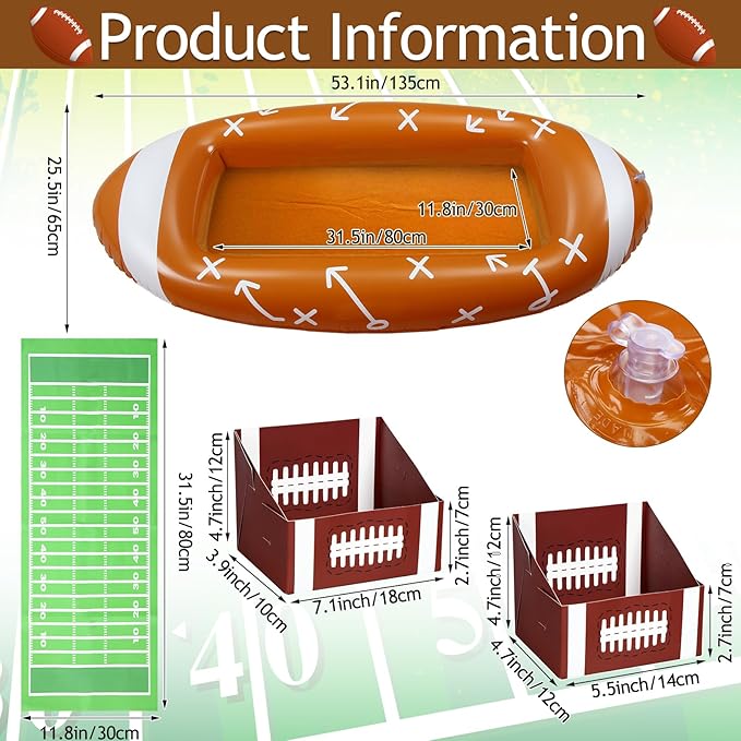 Football Party Supplies 53.1 x 25.5 Inch Large Football Inflatable