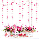 Hot-Pink Rose Gold Heart-Ring Garland - 52Ft Engagement Bachelorette