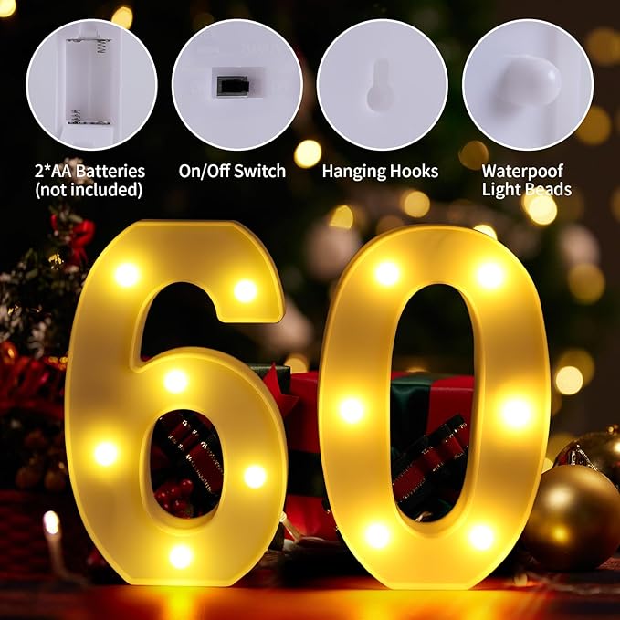 60th Birthday Decorations for Women Men Happy 60 Birthday