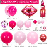 147pcs Pink Balloon Garland Arch Kit for Girls Birthday Party