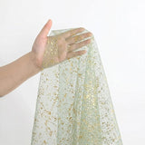 Artoid Mode Sage Green Gold Gauze Table Runner 59x120 Inch 10FT,