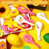 Aoriher 63 Pcs Lemon Balloons Lemonade Party Decorations Yellow Pink
