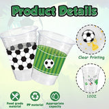 100Pcs Soccer Party Decorations Cups, 12 OZ Disposable Plastic