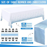 Breling 8 Pack Winter Baby Blue and White Disposable Plastic