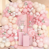 Ouddy Life 157 Pcs Pink Balloons Arch Garland Kit, Light Pastle Pink