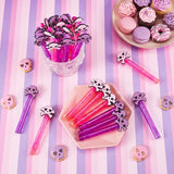RoundFunny 24 Pcs Skull Mini Bubble Wands Skeleton Theme Party
