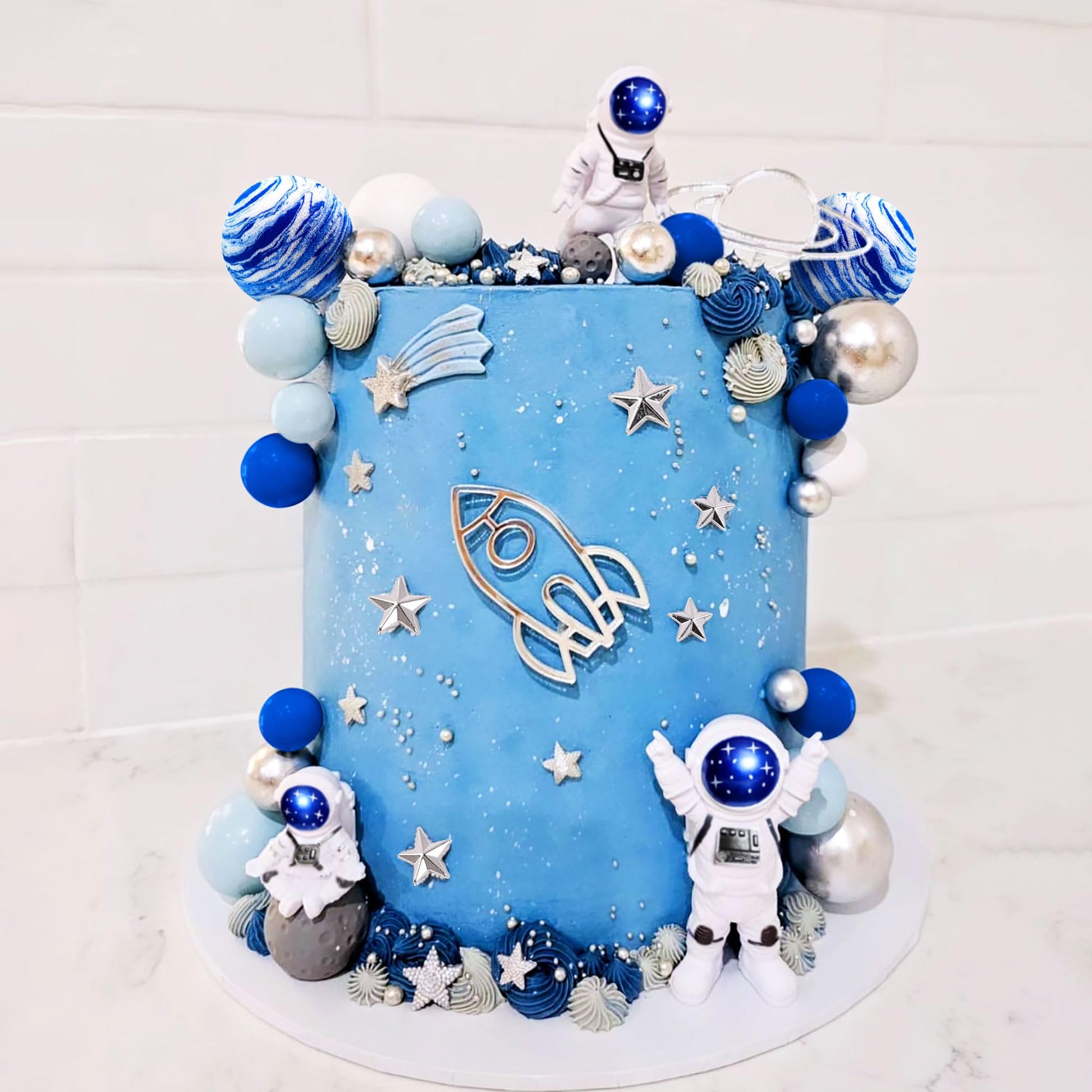 Space Cake Toppers Outer Space Astronaut Rocket Stars Cake