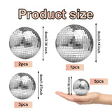 Newmemo 11pcs Disco Ball Cake Decoration Mirror Disco Balls Cake
