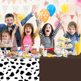 12 Pack Cowgirl Baby Shower Plastic Tablecloth for Rectangle Tables