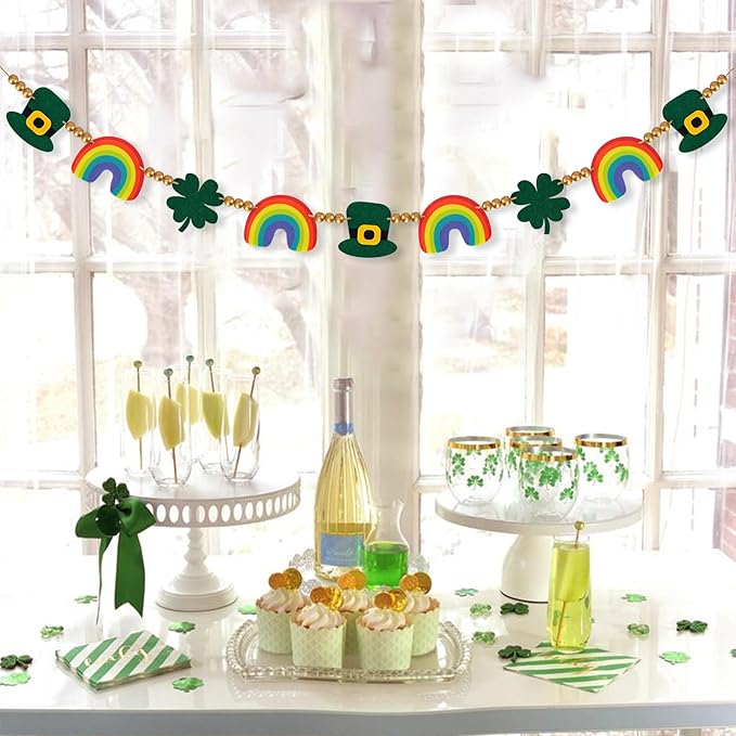 St Patricks Day Banner Decorations St Patricks Day Garland Decor