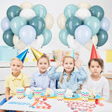 Blue White Balloons Dusty Blue White Beige Balloons 60PCS 12INCH