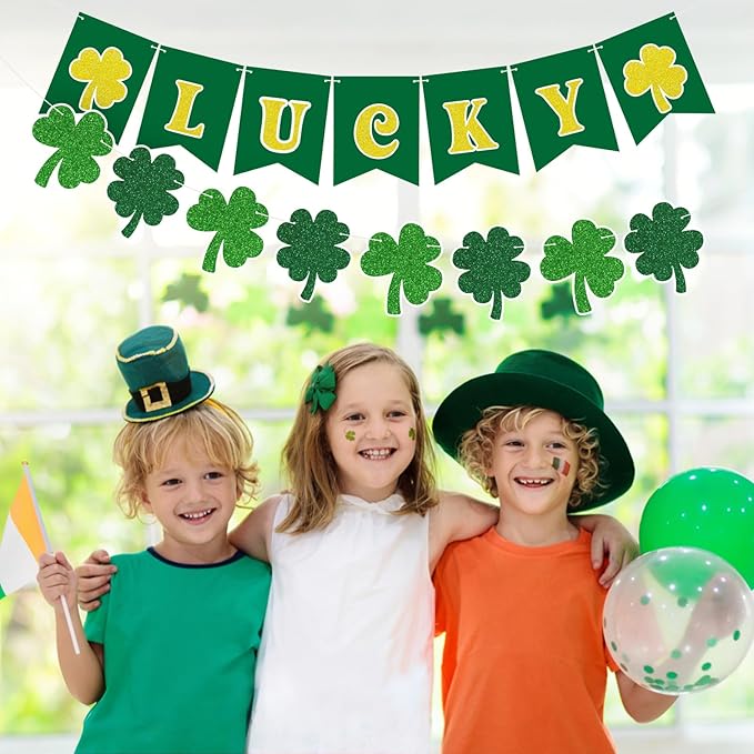 St Patricks Day Banner Garlands St Patricks Day Decorations Lucky