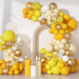 Ouddy Party Yellow Gold Balloons Arch Garland Kit, Different Sizes 18